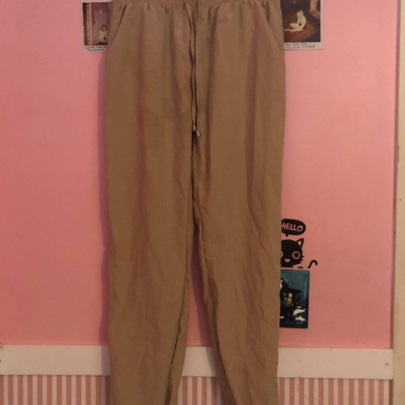 Beige Comfy Stylish Work Pants - Picture 3 of 4